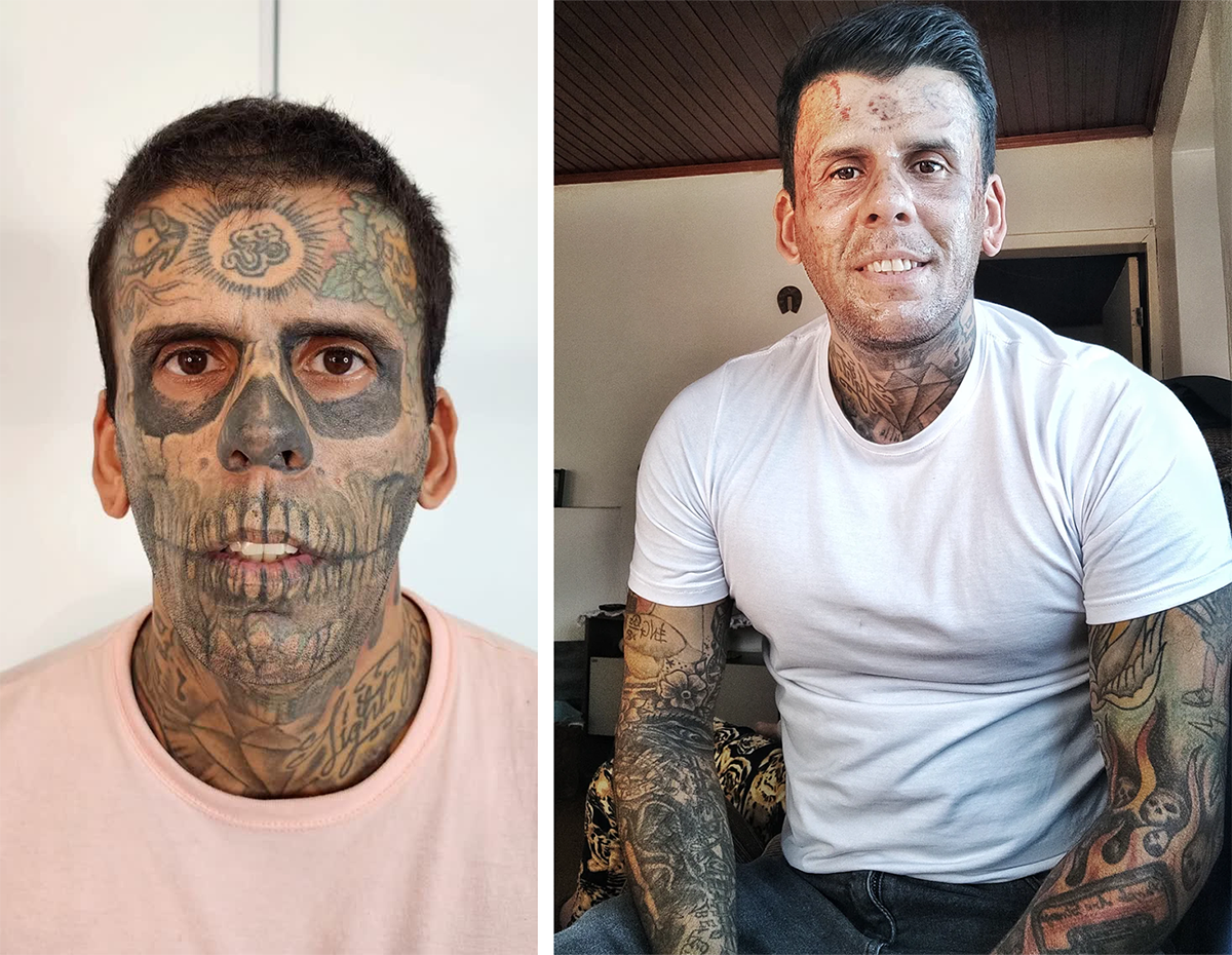 ‘브라질 인간 캔버스’, 개종 후 전신 문신 지운다