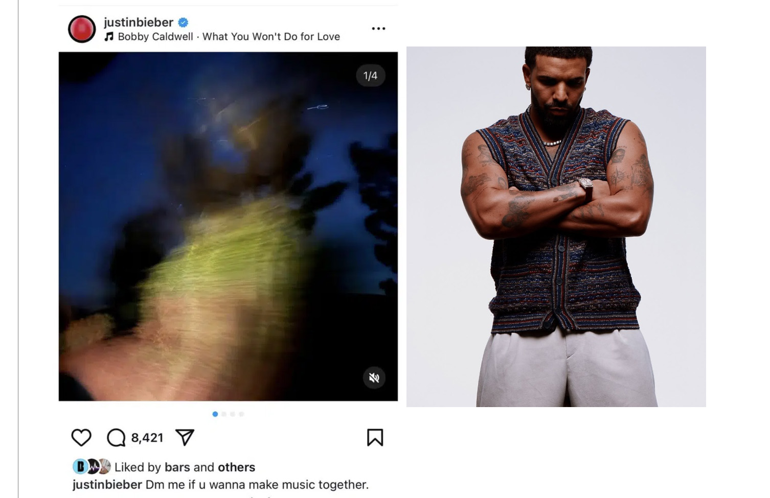 드레이크, 켄드릭 라마 디스전 패배 후 저스틴 비버에 무시 굴욕