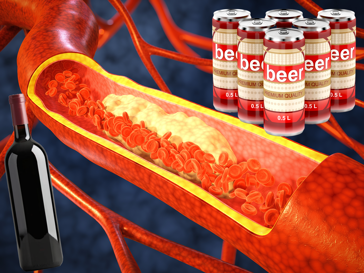 술, 콜레스테롤 수치 감소 효과