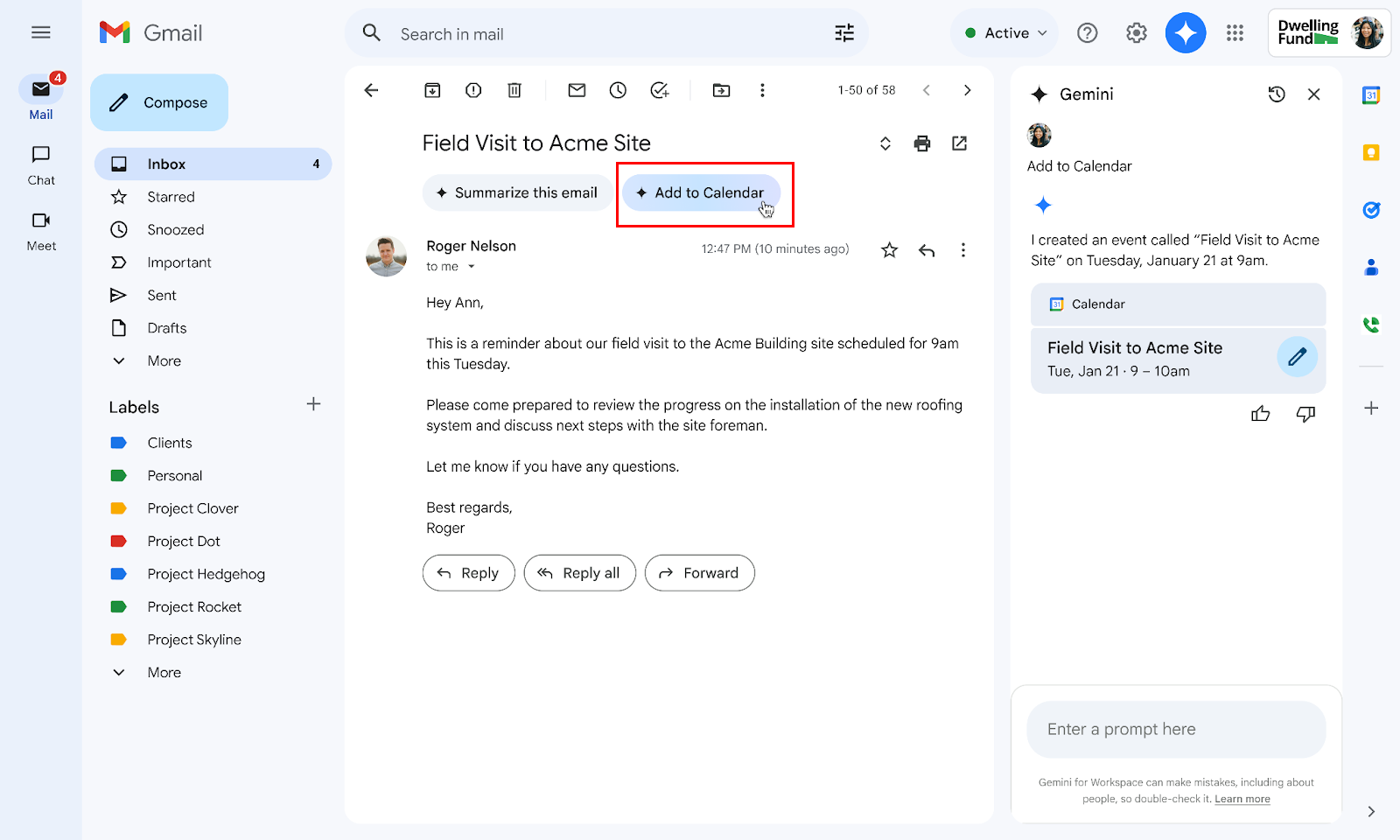 구글 지메일, AI 기반 일정 추가 기능 지원